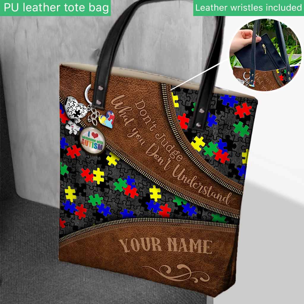Urteile nicht über Dinge, die du nicht verstehst – Personalisierte Tragetasche zur Sensibilisierung für Autismus