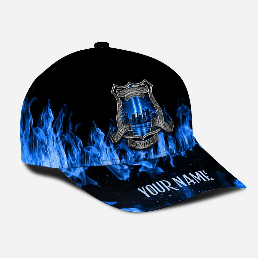 Nie vergessen – Personalisierte klassische Polizeimütze mit aufgedruckten Belüftungslöchern