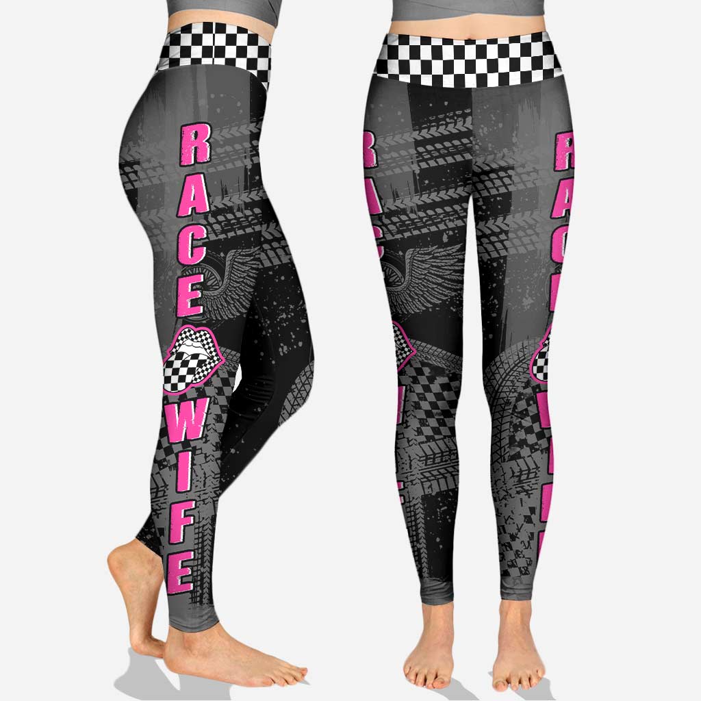 Rennfahrerfrau fühlt sich irgendwie egal - Personalisierter Rennhoodie und Leggings