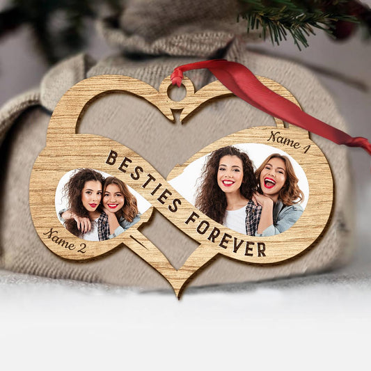 Besties Forever - Personalized Christmas Ornament (Printed On Both Sides)