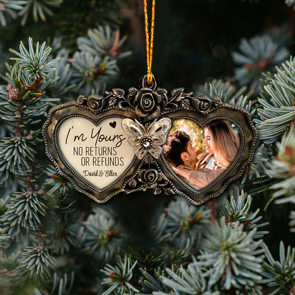 I'm Yours - Personalized Christmas Couple Ornament (Printed On Both Sides)