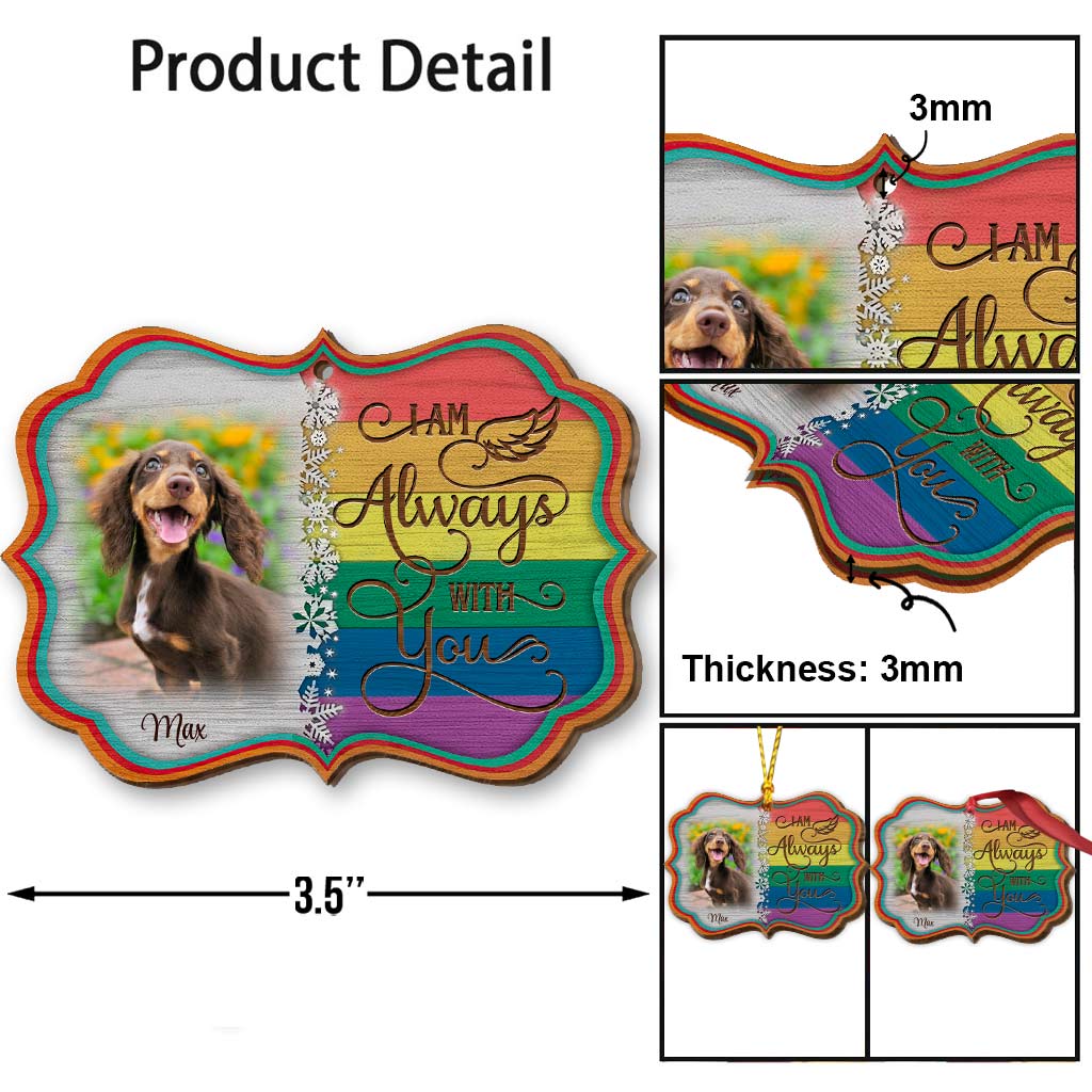 Engel mit Flügeln – Personalisierter Weihnachtsschmuck in Hundeform (beidseitig bedruckt)