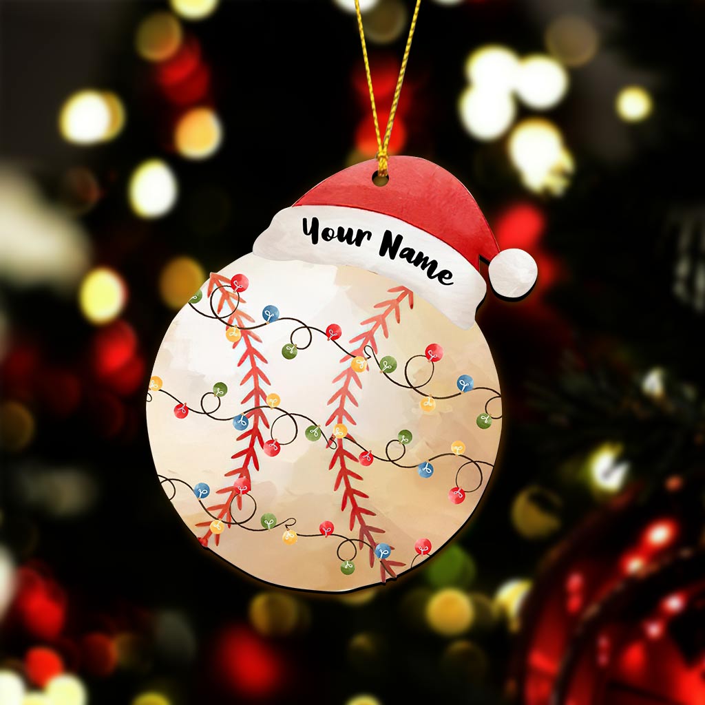 Sport Lovers - Personalized Christmas Baseball Ornament (Printed On Both Sides)