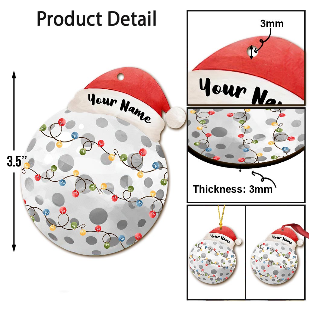 Für Sportbegeisterte – Personalisierter Golf-Weihnachtsschmuck (beidseitig bedruckt)