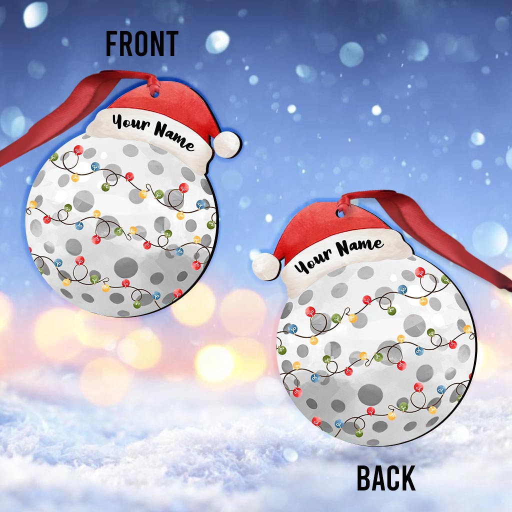 Für Sportbegeisterte – Personalisierter Golf-Weihnachtsschmuck (beidseitig bedruckt)
