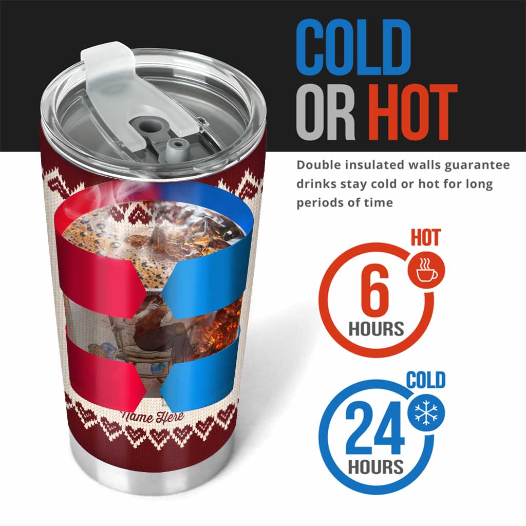 Stricken, weil Mord falsch ist – personalisierter Strickbecher