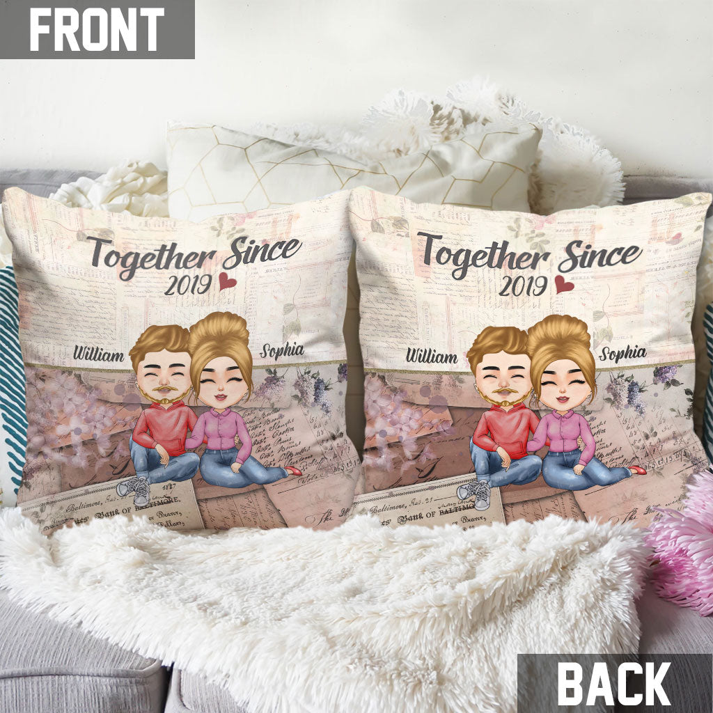 Together Since - Personalized Couple Throw Pillow