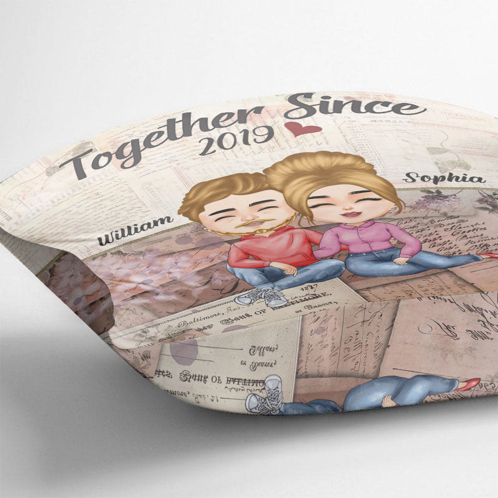 Together Since - Personalized Couple Throw Pillow