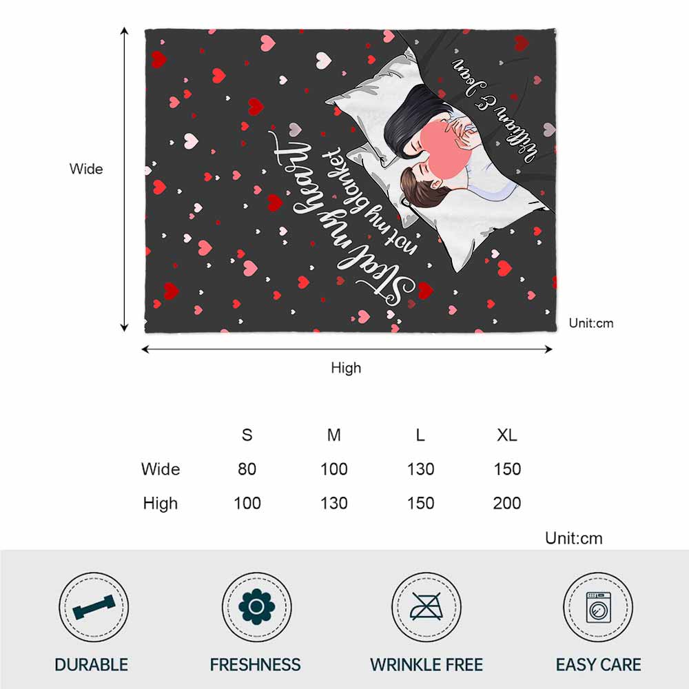 Stehl mein Herz, nicht meine Decke – Personalisierte Pärchendecke