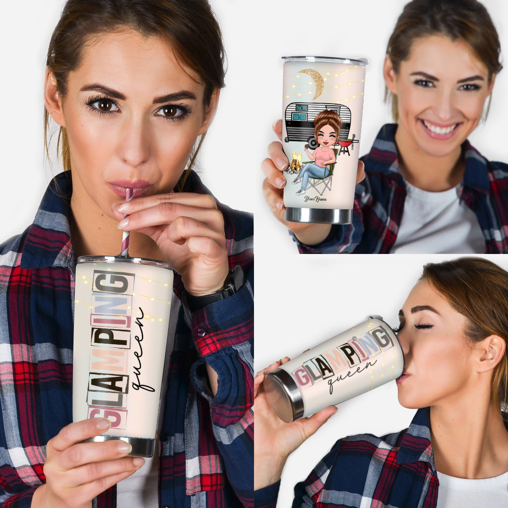 Glamping Queen – Personalisierter Campingbecher