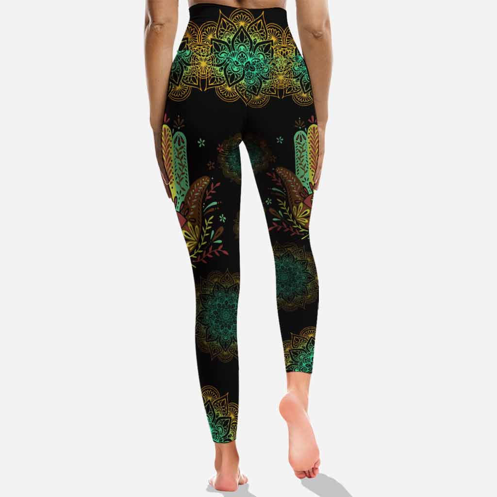 Inhale The Good - Personalized Yoga Hollow Tank Top and Leggings