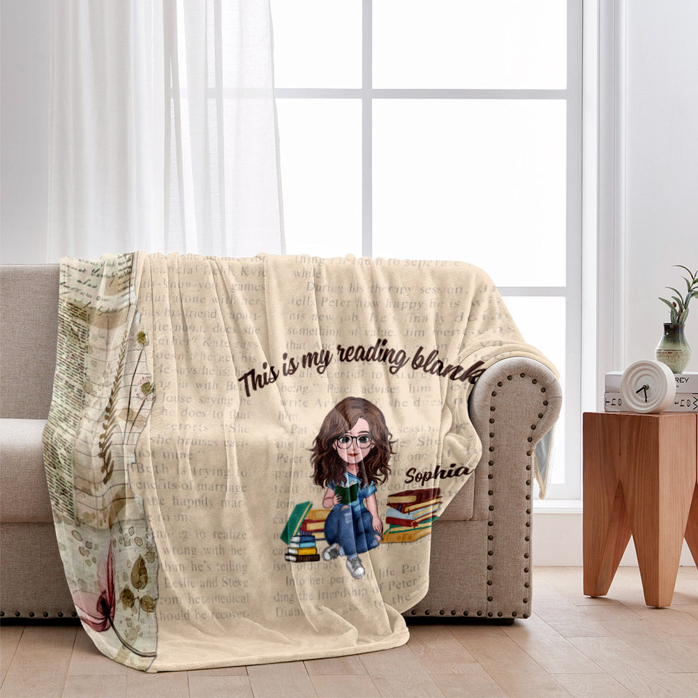 Meine Lesedecke – Buchgeschenk für Mama, Tochter, Freundin, Ehefrau – Personalisierte Decke