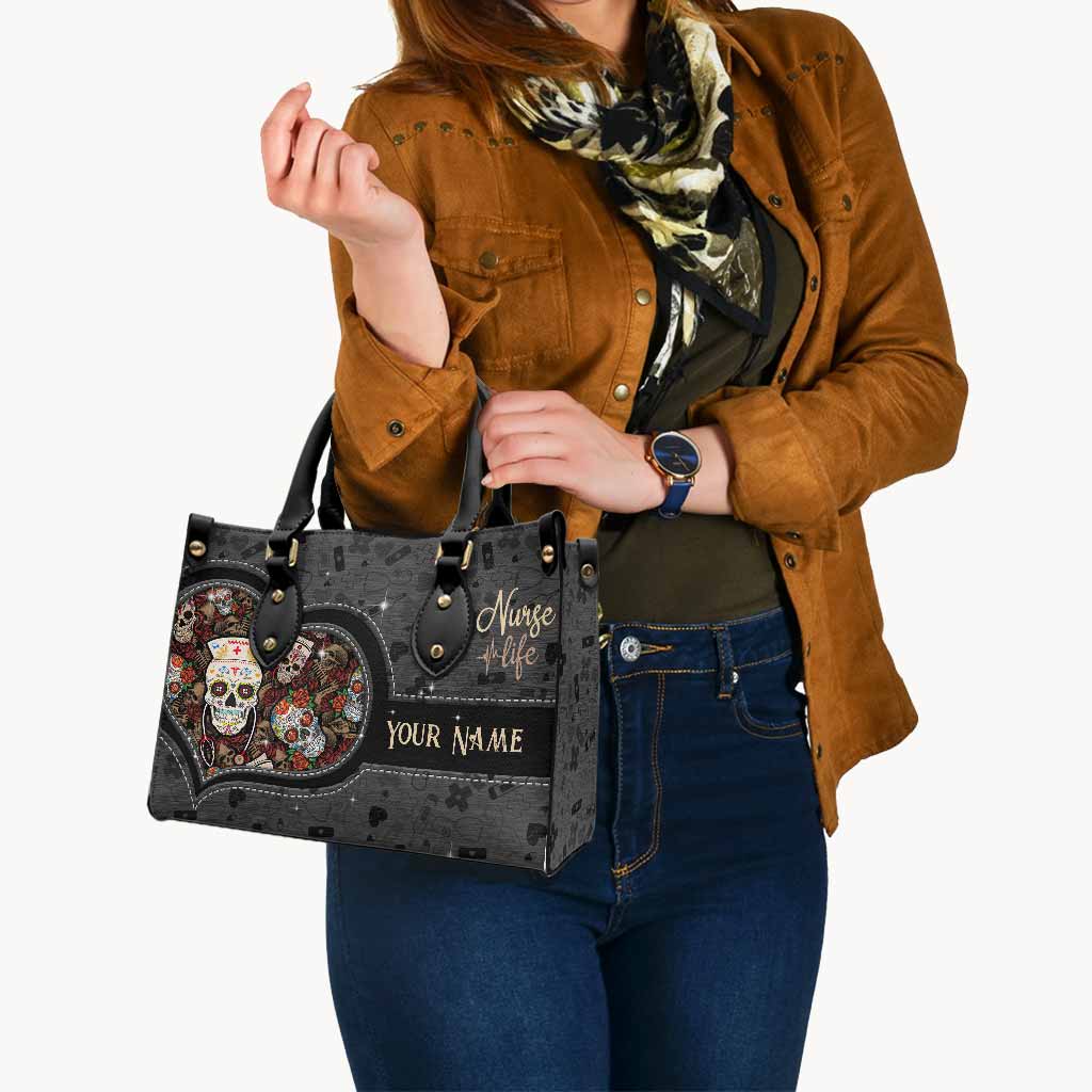 Nurse Life – Personalisierte Lederhandtasche für Krankenschwestern