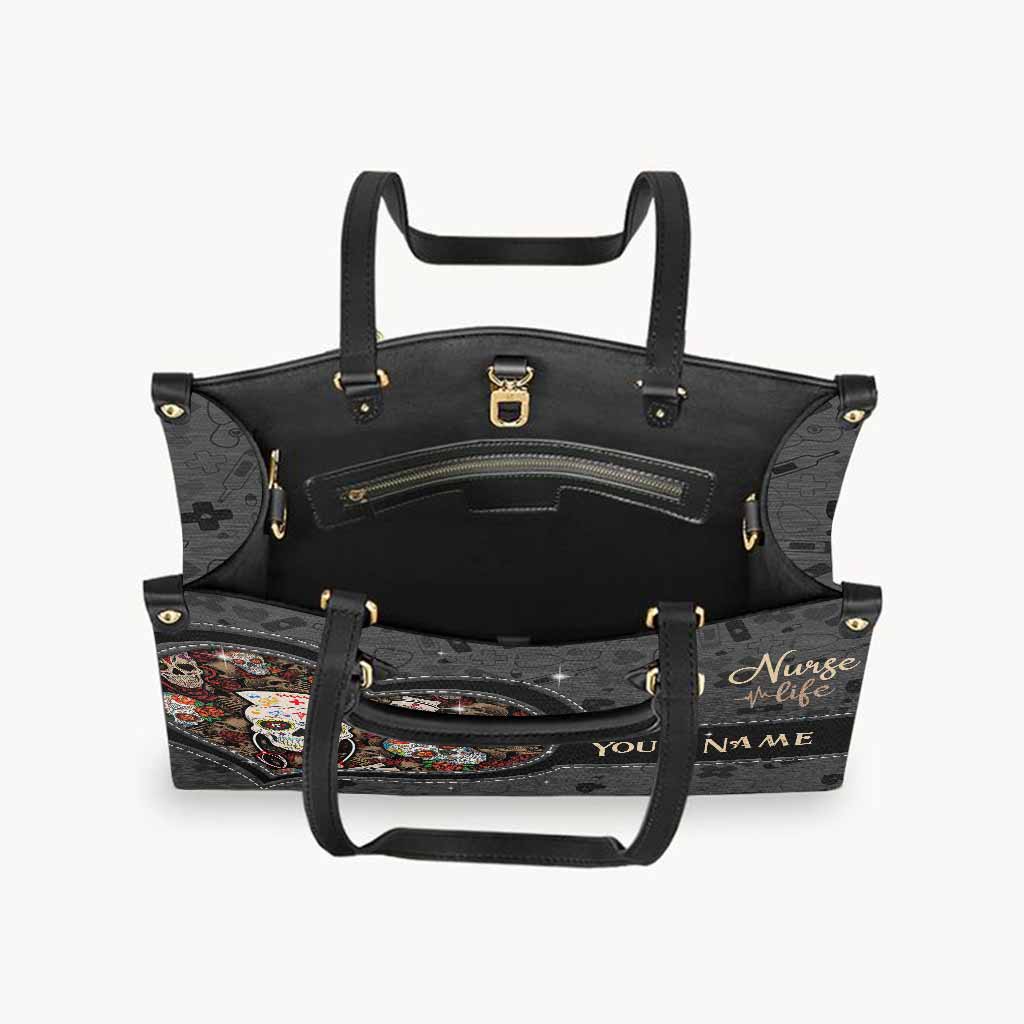 Nurse Life – Personalisierte Lederhandtasche für Krankenschwestern