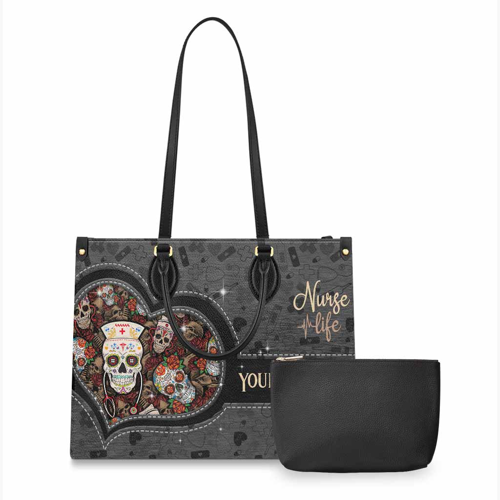 Nurse Life – Personalisierte Lederhandtasche für Krankenschwestern