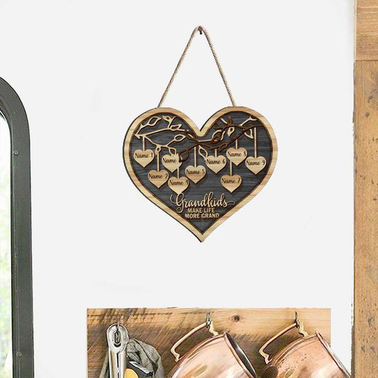 Enkelkinder machen das Leben schöner – personalisiertes Oma-Holzschild