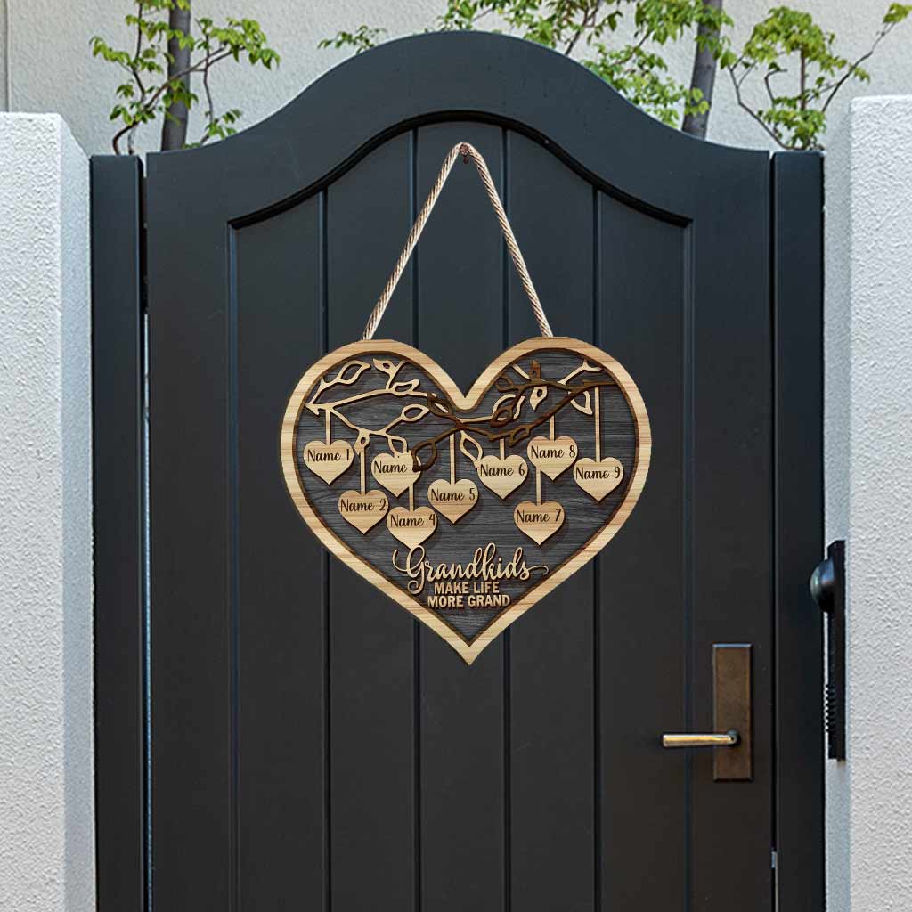 Enkelkinder machen das Leben schöner – personalisiertes Oma-Holzschild