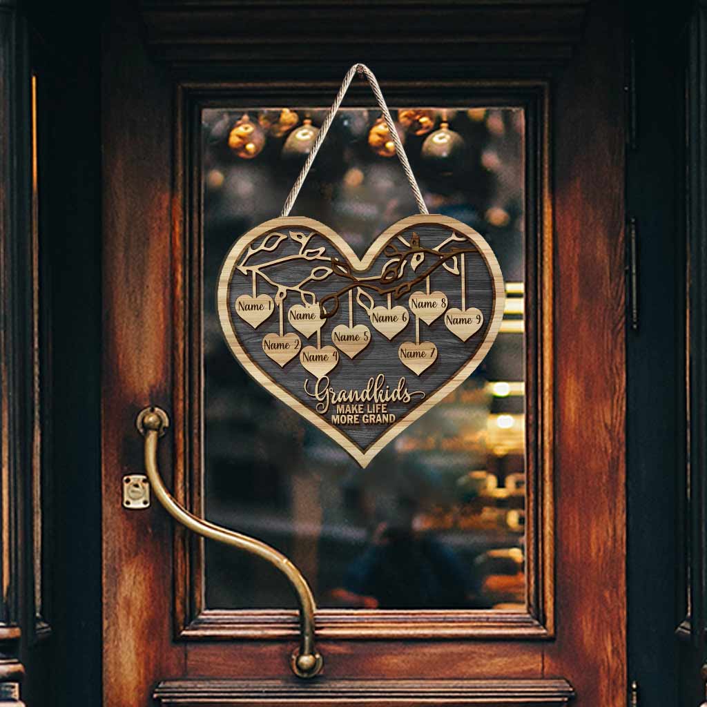 Enkelkinder machen das Leben schöner – personalisiertes Oma-Holzschild