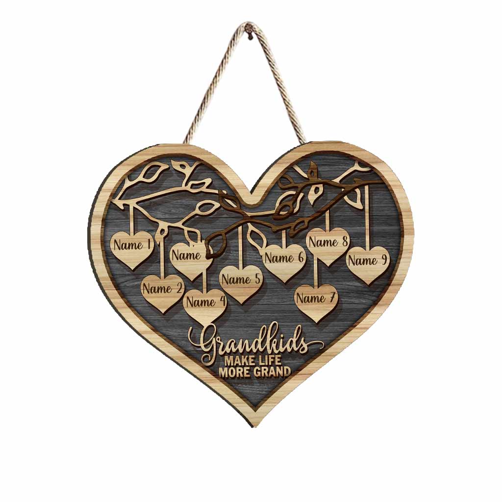 Enkelkinder machen das Leben schöner – personalisiertes Oma-Holzschild