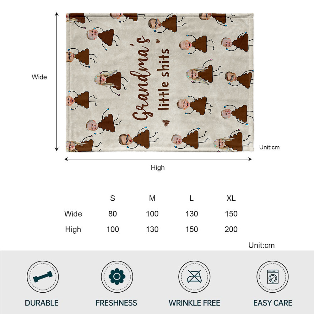 Omas kleine Lieblinge – Geschenk für Oma, Mama, Papa, Opa – Personalisierte Decke