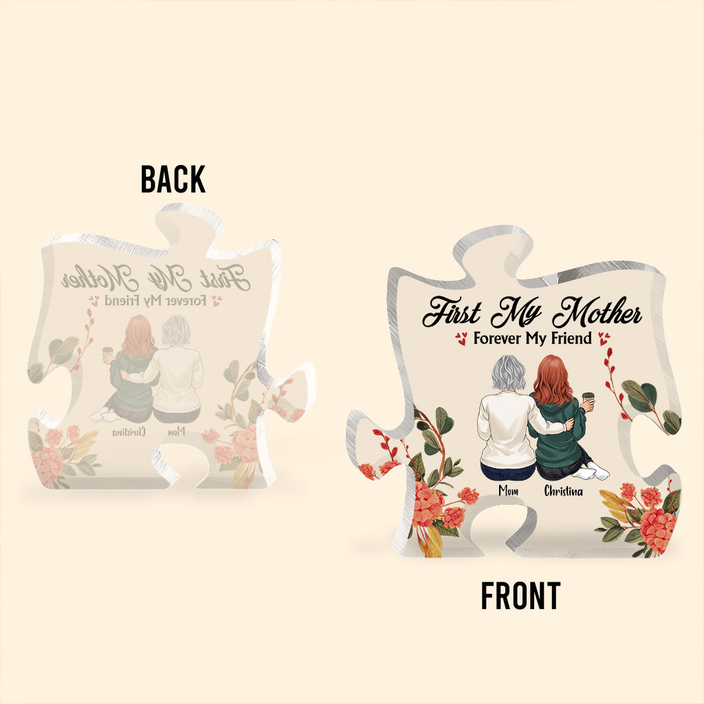 Mutter und Tochter – Personalisierte Acrylplakette zum Muttertag (individuell geformt)