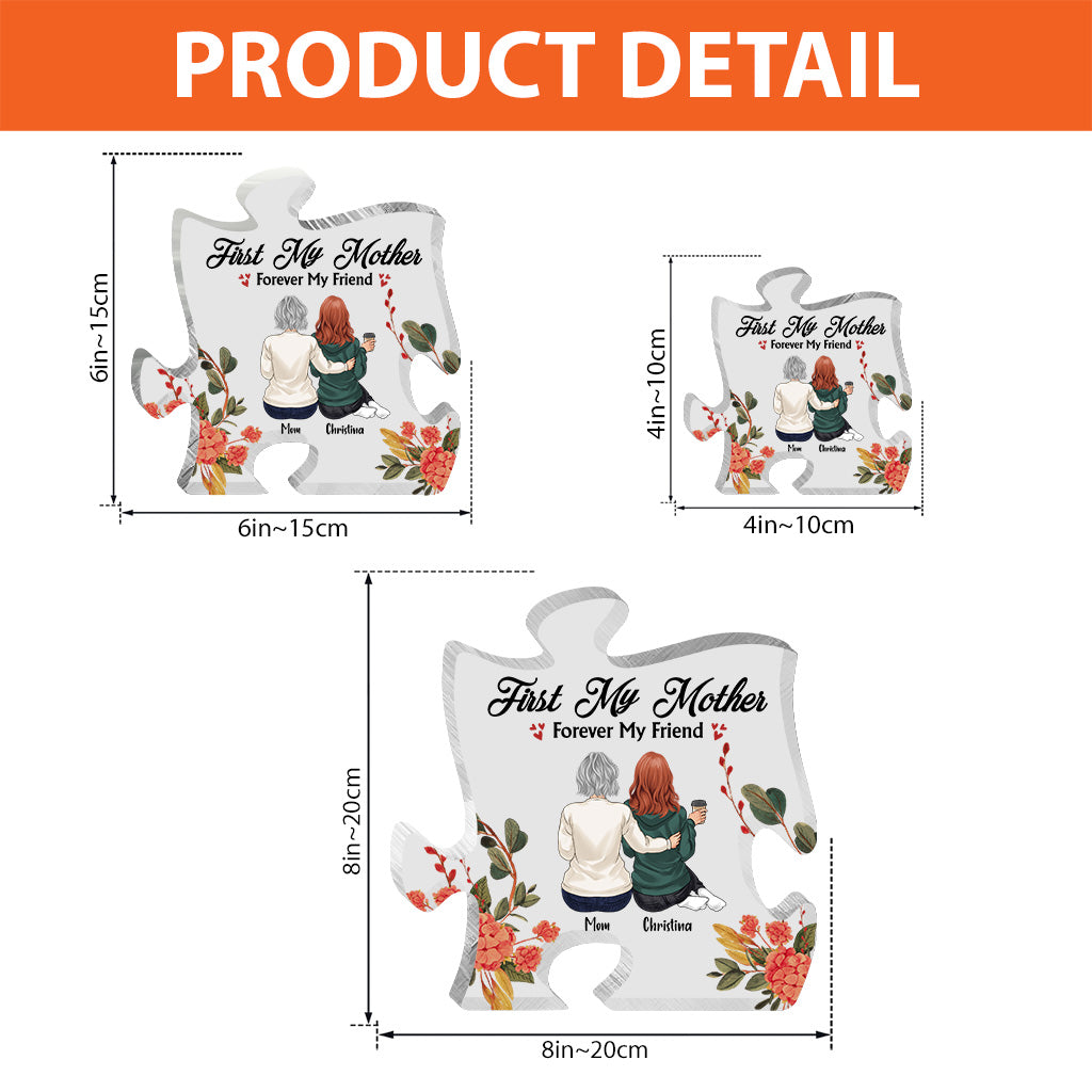 Mutter und Tochter – Personalisierte Acrylplakette zum Muttertag (individuell geformt)