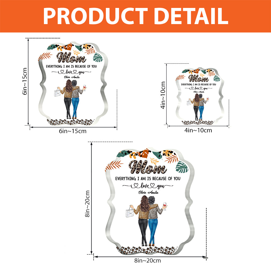 Mama, weil du es willst – Personalisierte Acrylplakette zum Muttertag in individueller Form