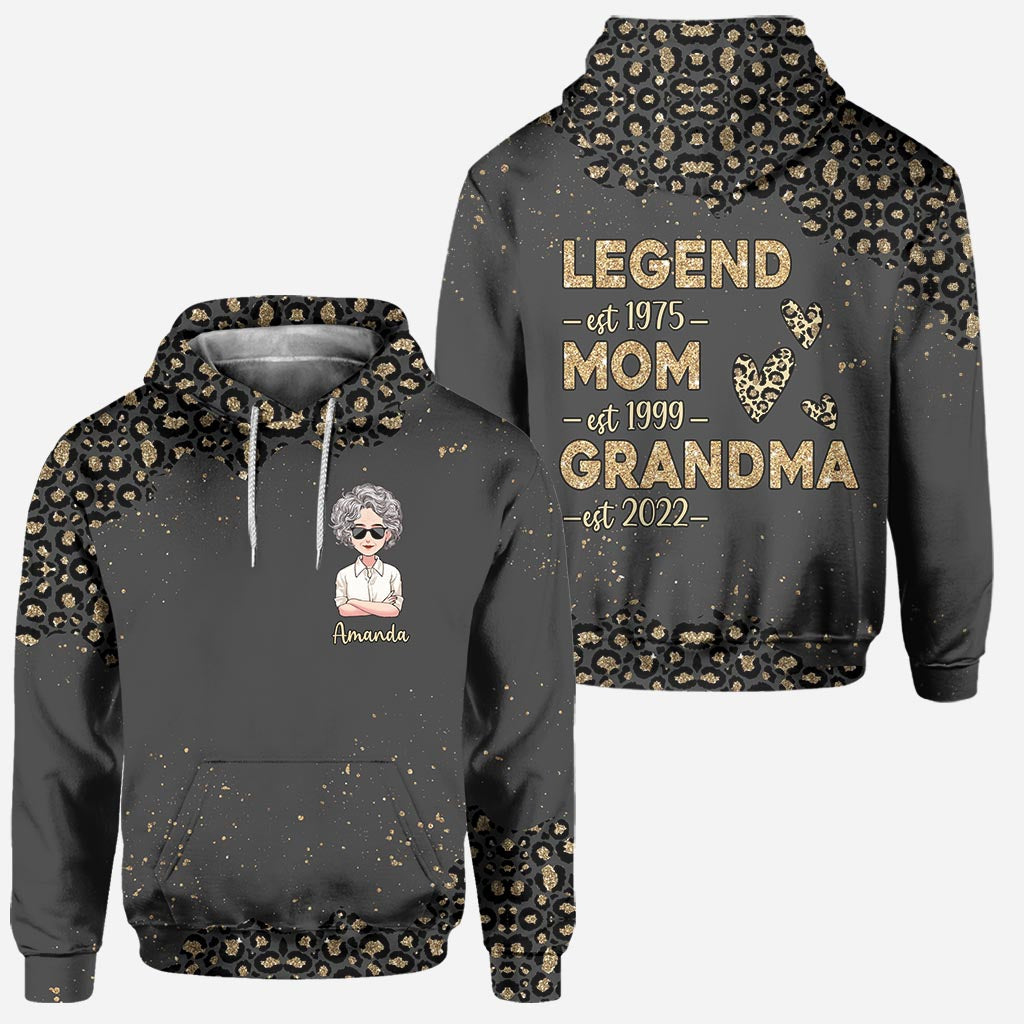 Legende Mama Oma – Personalisierter Muttertags-Hoodie und Leggings für Mütter
