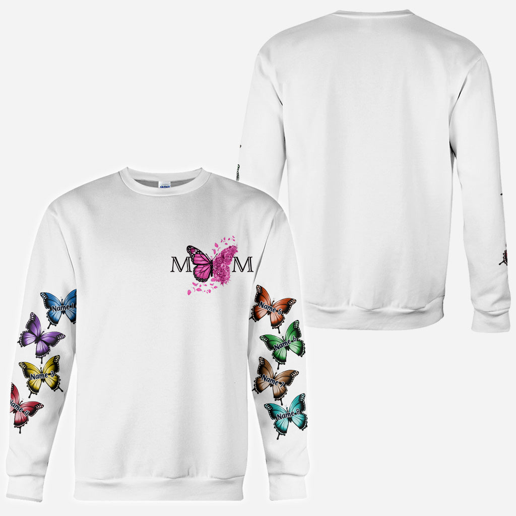 Mutter und Kinder – Personalisiertes Muttertags-T-Shirt und Hoodie mit dem Aufdruck „Mutter“.