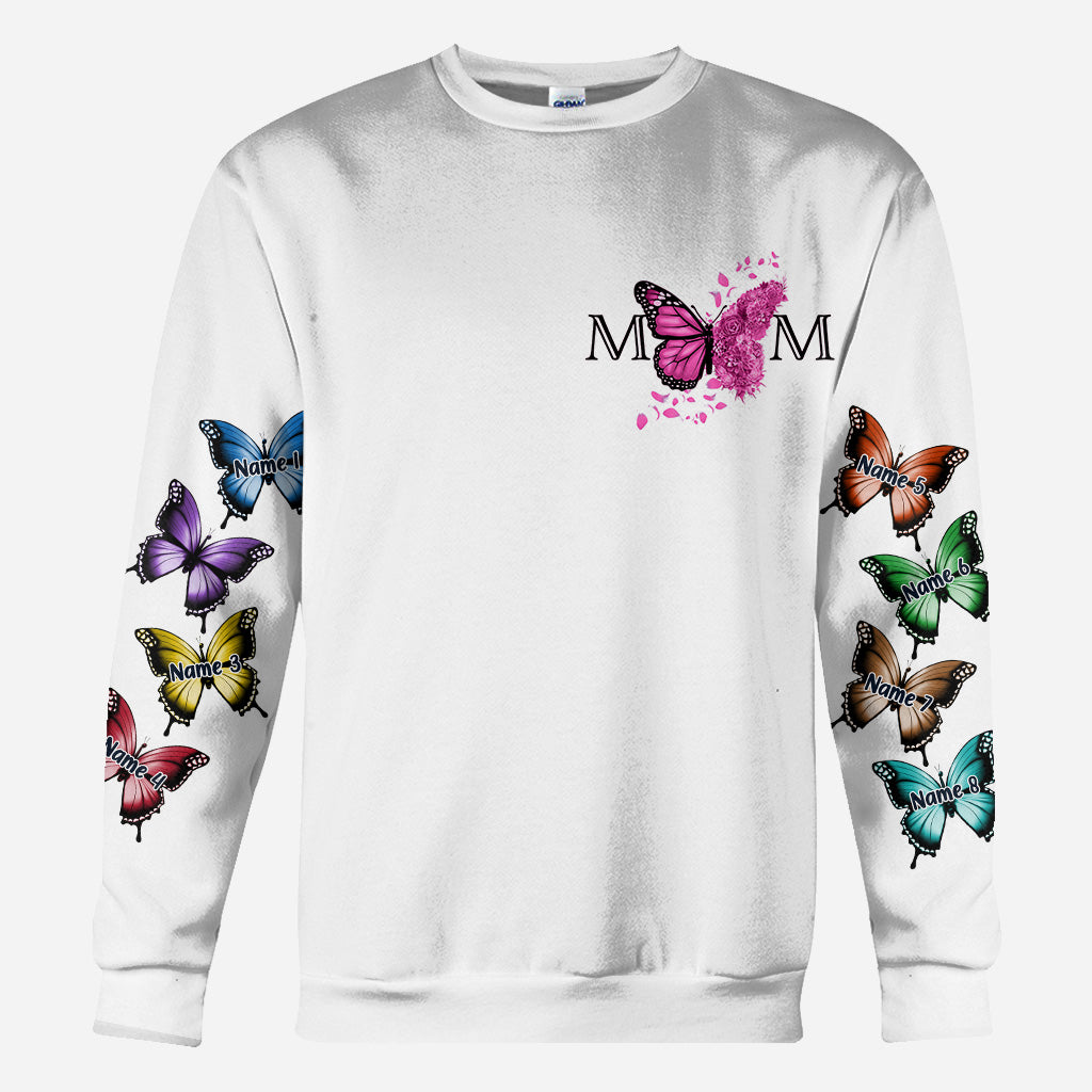 Mutter und Kinder – Personalisiertes Muttertags-T-Shirt und Hoodie mit dem Aufdruck „Mutter“.