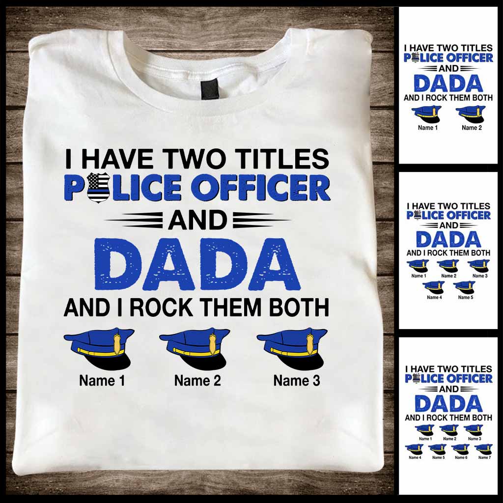 Ich habe zwei Titel – Personalisiertes T-Shirt und Hoodie „Polizist“