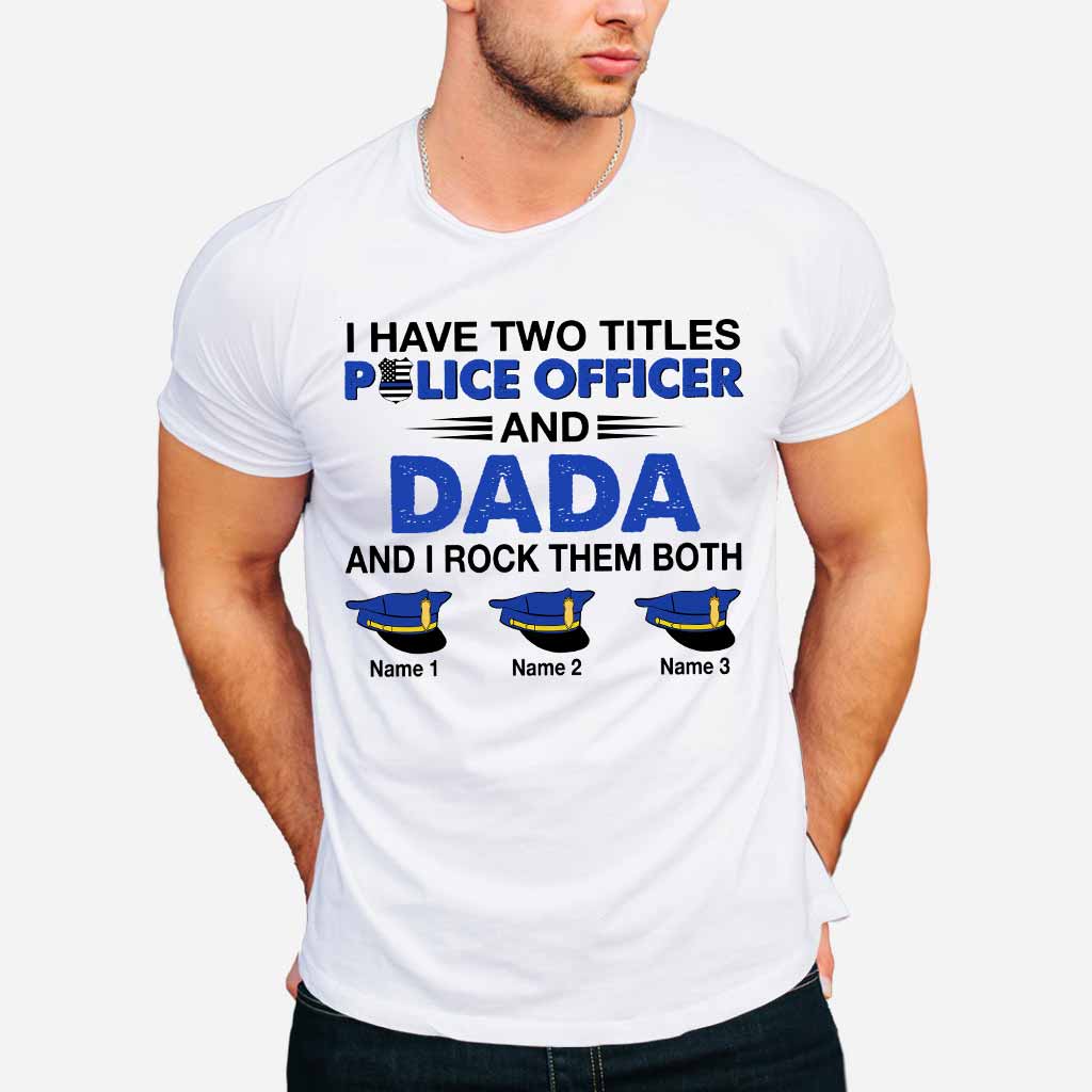 Ich habe zwei Titel – Personalisiertes T-Shirt und Hoodie „Polizist“