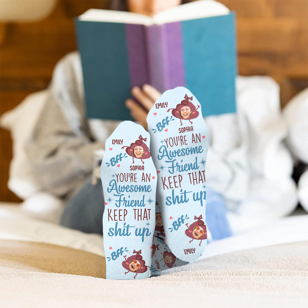 Weiter so – personalisierte Socken für beste Freundinnen