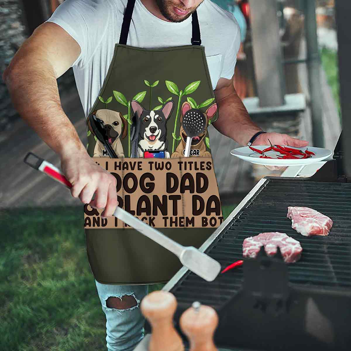 Ich habe zwei Titel – Personalisierte Gartenschürze