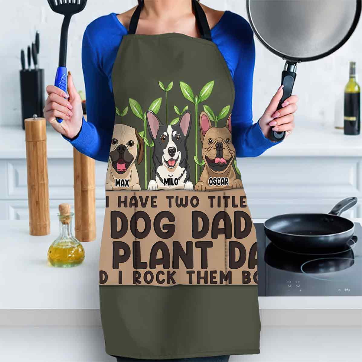 Ich habe zwei Titel – Personalisierte Gartenschürze
