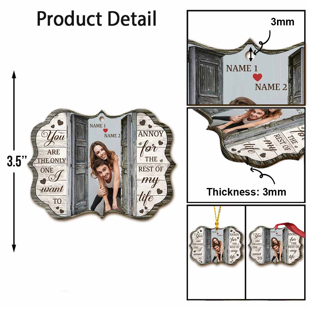 Du bist der/die Einzige – Personalisierter Weihnachtsschmuck für Paare (beidseitig bedruckt)