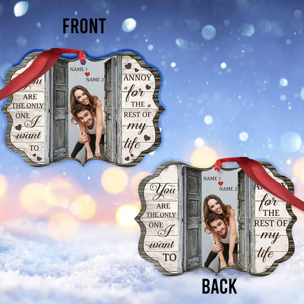 Du bist der/die Einzige – Personalisierter Weihnachtsschmuck für Paare (beidseitig bedruckt)