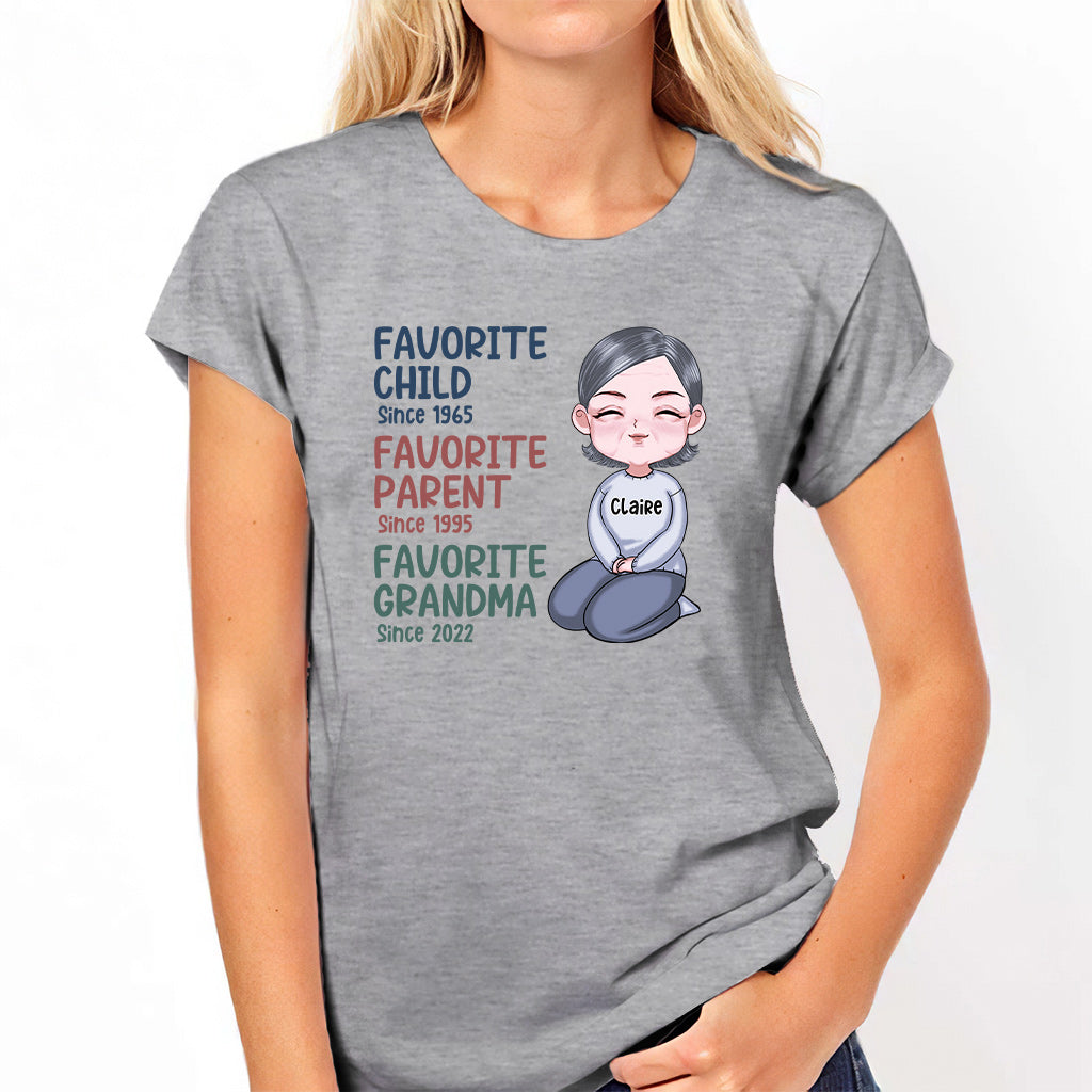 Favorite Grandma Since - Personalized Grandma T-shirt and Hoodie