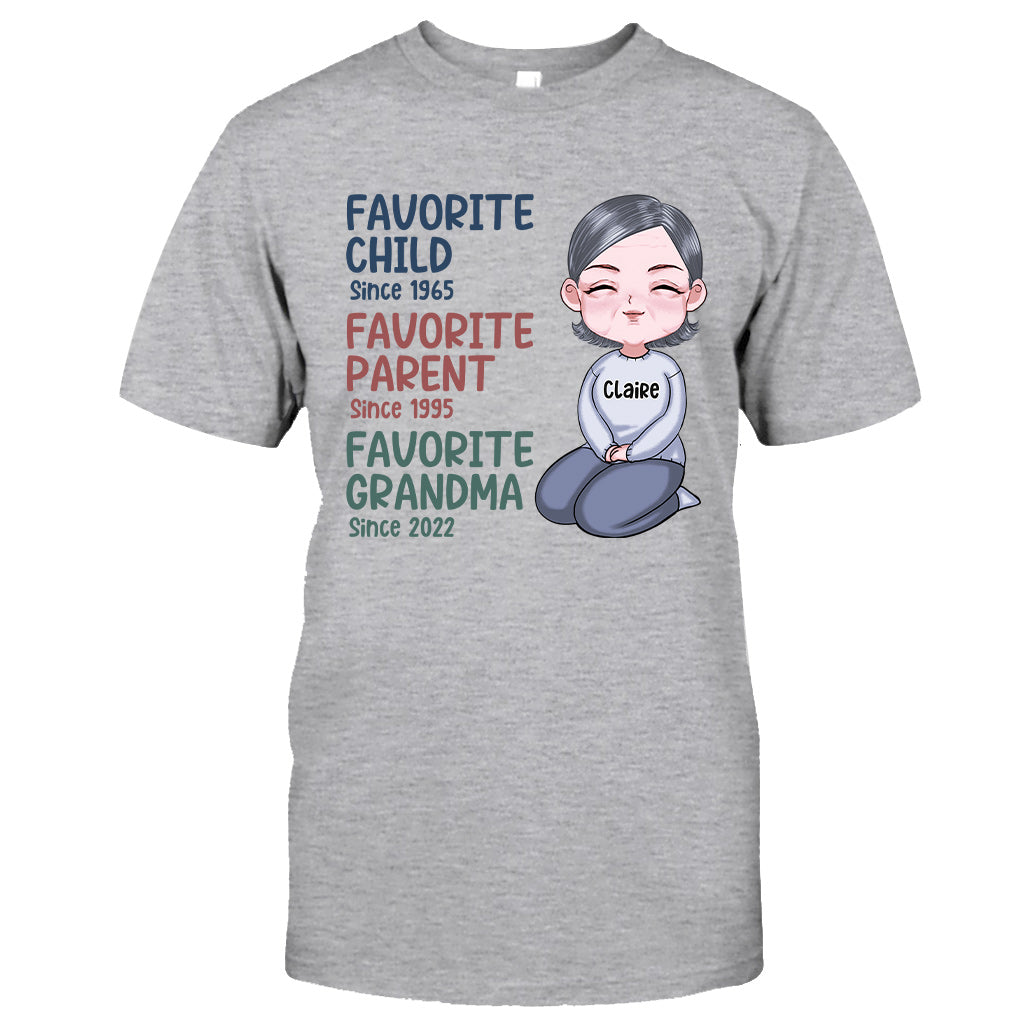 Favorite Grandma Since - Personalized Grandma T-shirt and Hoodie
