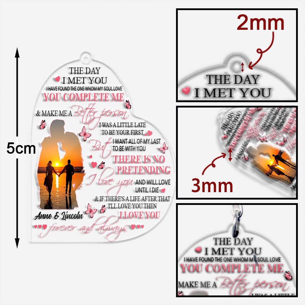 To My Wife - Personalized Couple Transparent Keychain