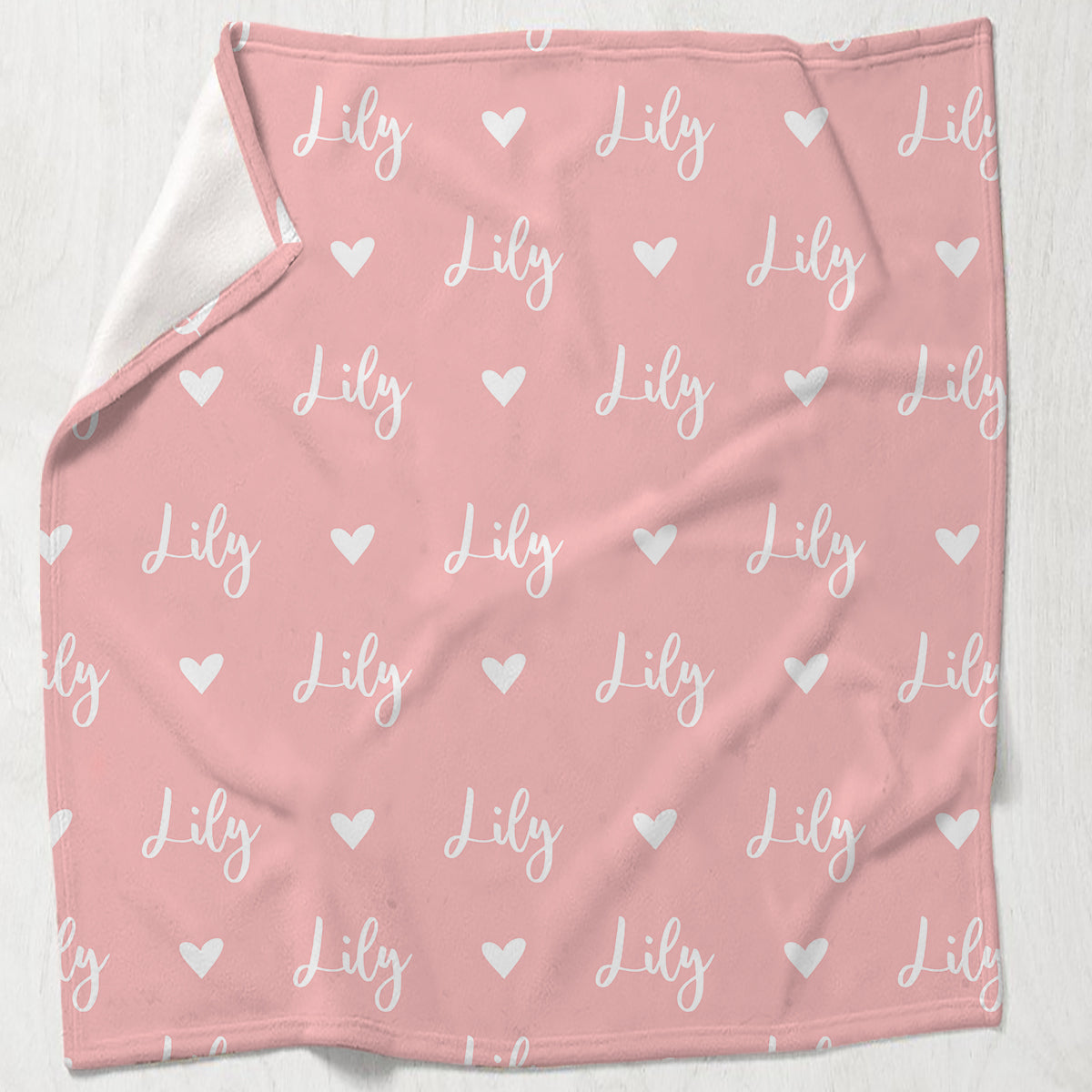 Custom Name Heart Pattern - Personalized Aunt Blanket