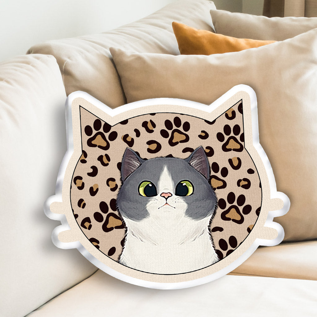 Für die Katze reserviert – personalisiertes Kissen in Katzenform