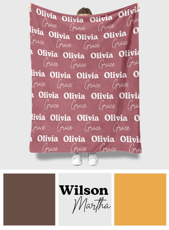 Individuelles Namensmuster – Personalisierte Tochterdecke