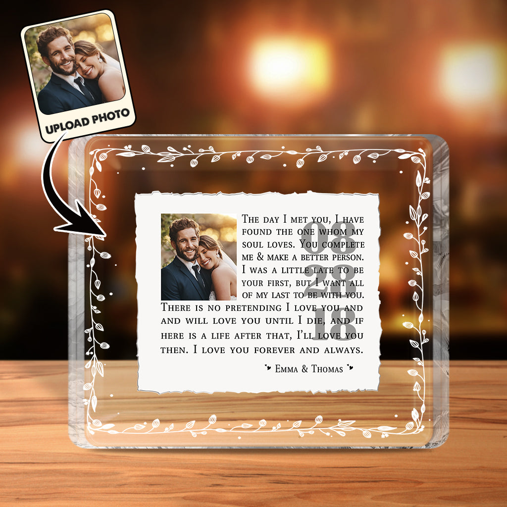 Ich liebe dich – Personalisierte Acrylplakette in individueller Form für Paare