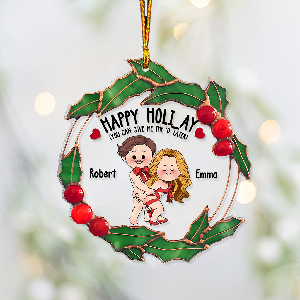 Frohe Feiertage – Geschenk für Ehemann, Freund – Personalisierter transparenter Weihnachtsschmuck