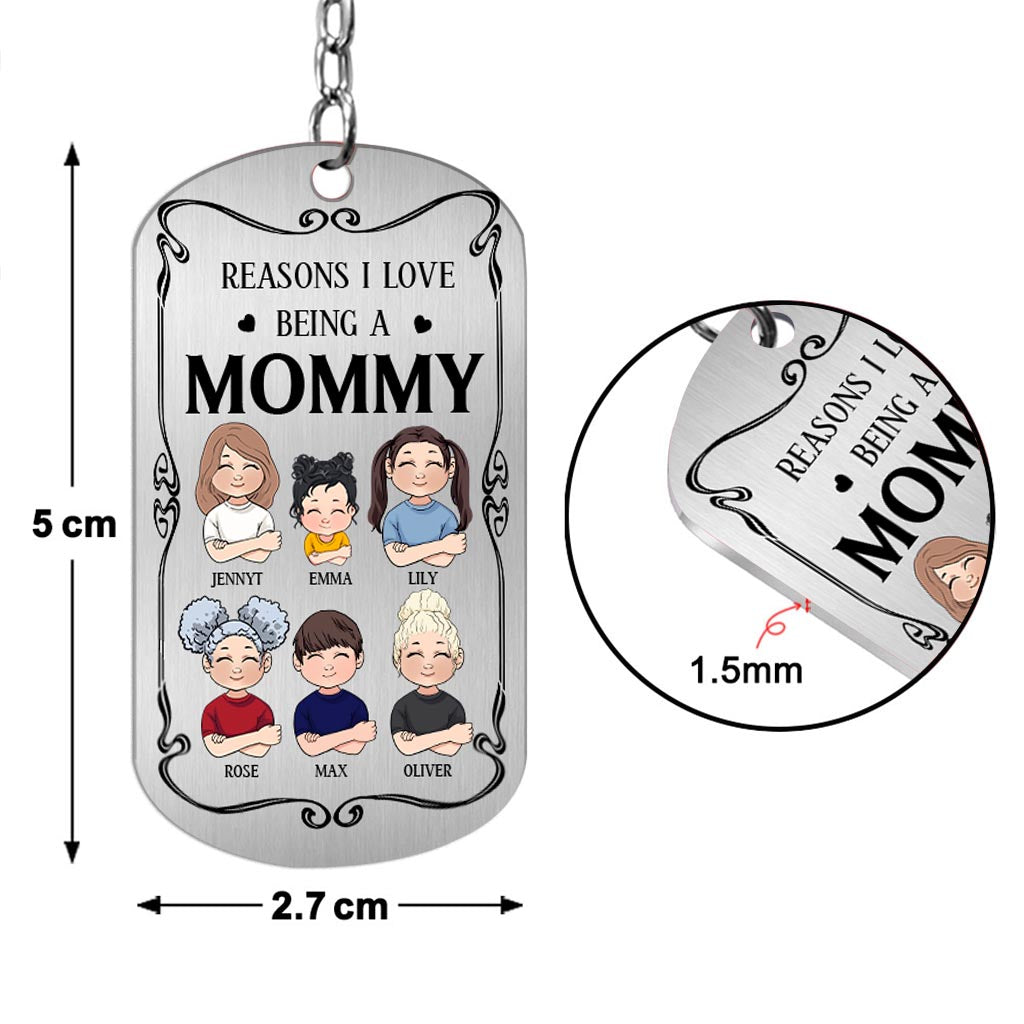 Gründe, warum ich es liebe, Opa zu sein – Geschenk für Opa, Oma, Mama, Papa, Onkel, Tante, Bruder, Schwester – Personalisierter Edelstahl-Schlüsselanhänger