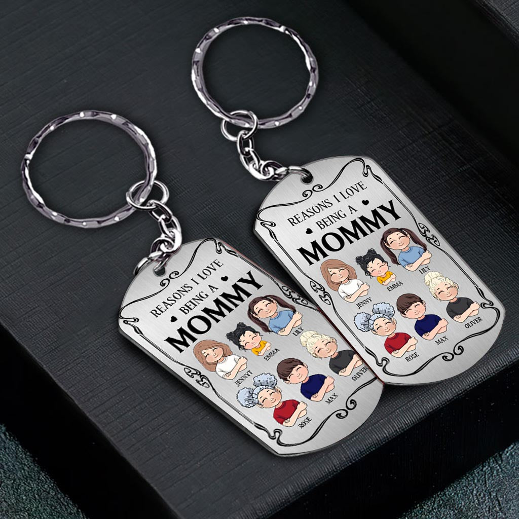 Gründe, warum ich es liebe, Opa zu sein – Geschenk für Opa, Oma, Mama, Papa, Onkel, Tante, Bruder, Schwester – Personalisierter Edelstahl-Schlüsselanhänger