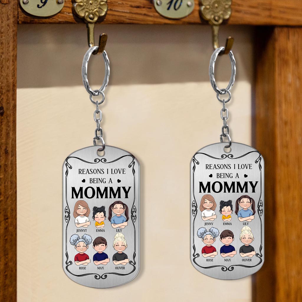 Gründe, warum ich es liebe, Opa zu sein – Geschenk für Opa, Oma, Mama, Papa, Onkel, Tante, Bruder, Schwester – Personalisierter Edelstahl-Schlüsselanhänger