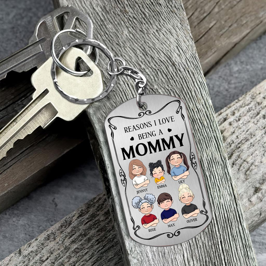 Gründe, warum ich es liebe, Opa zu sein – Geschenk für Opa, Oma, Mama, Papa, Onkel, Tante, Bruder, Schwester – Personalisierter Edelstahl-Schlüsselanhänger