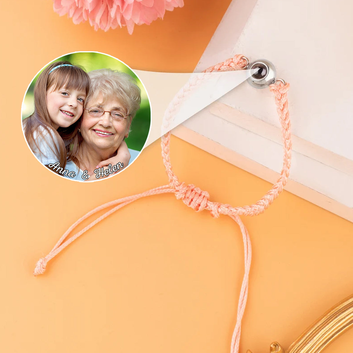 Meine Enkelkinder – Geschenk für Oma – Personalisiertes Projektionsarmband